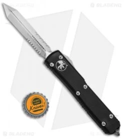Microtech Ultratech Spartan OTF Automatic Knife CC (3.4" Satin Serr) 223-5 -Microtech Microtech Ultratech OTF DE Spartan Black Serr 223 5 BHQ 68548 jr bottlecap