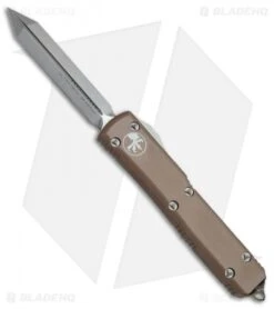 Microtech Ultratech Spartan OTF Automatic Knife Tan CC (3.4" Stonewash) 223-10TA