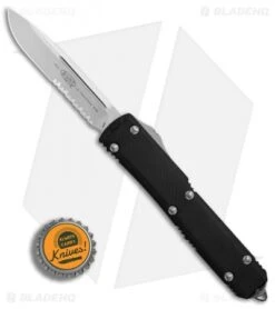 Microtech Ultratech S/E OTF Automatic Knife Black G-10 (3.4" SW Serr) -Microtech Microtech Ultratech SE Black Composite G10 sw serr BHQ 78560 er bottlecap