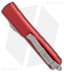 Microtech Ultratech S/E OTF Automatic Knife CC Red (3.4" Satin Serr) -Microtech Microtech Ultratech SE CC red satin serr BHQ 27166 er side