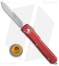 Microtech Ultratech S/E OTF Automatic Knife CC Red (3.4" Satin Serr) -Microtech Microtech Ultratech SE CC red satin serr BHQ 27166 er size