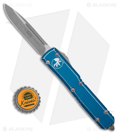 Microtech Ultratech S/E OTF Automatic Knife Distressed Blue(3.4" Apocalyptic) 6 Microtech Ultratech S/E OTF Automatic Knife Distressed Blue(3.4" Apocalyptic) - Image 4