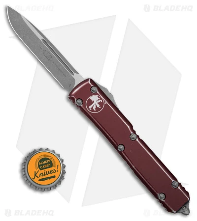Microtech Ultratech S/E OTF Automatic Knife Distressed Merlot (3.4" Apocalyptic) 6 Microtech Ultratech S/E OTF Automatic Knife Distressed Merlot (3.4" Apocalyptic) - Image 4