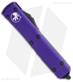 Microtech Ultratech S/E OTF Automatic Knife Purple (3.4" Black Serr) 121-2PU 7 Microtech Ultratech S/E OTF Automatic Knife Purple (3.4" Black Serr) 121-2PU -Microtech Microtech Ultratech SE OTF Auto Purple CC Black Serr BHQ 26359 jr spine