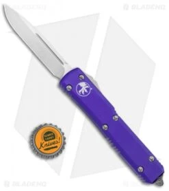 Microtech Ultratech Knife Purple S/E OTF Automatic (3.4" Satin) -Microtech Microtech Ultratech SE OTF Auto Purple Satin 121 4PU BHQ 17282 jr bottlecap