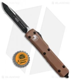 Microtech Ultratech S/E OTF Automatic Knife Tan CC (3.4" Black) 121-1TA -Microtech Microtech Ultratech SE OTF Auto Tan CC Black 121 1TA BHQ 50461 jr bottlecap 1