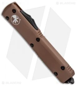 Microtech Ultratech S/E OTF Automatic Knife Tan CC (3.4" Black) 121-1TA -Microtech Microtech Ultratech SE OTF Auto Tan CC Black 121 1TA BHQ 50461 jr spine