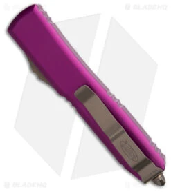 Microtech Ultratech S/E OTF Automatic Knife Violet (3.4" Bronze) 121-13VI -Microtech Microtech Ultratech SE OTF Automatic Knife Violet 3.4in Bronze BHQ 181720 hd side