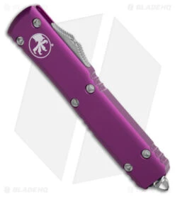 Microtech Ultratech S/E OTF Automatic Violet (3.4" Stonewash) 121-10VI -Microtech Microtech Ultratech SE OTF Automatic Violet 3.4in Stonewash BHQ 93231 hd spine
