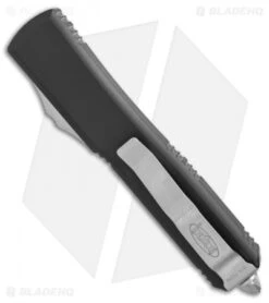 Microtech Ultratech Bayonet OTF Automatic Knife CC (3.4" Satin Serr) 120-5 -Microtech Microtech Ultratech SE bayo CC satin serr 120 5CC BHQ 51390 er side