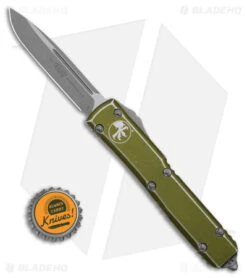 Microtech Ultratech S/E OTF Auto Knife Distressed OD Green (3.4" Apocalyptic) -Microtech Microtech Ultratech SW OTF AK Distressed OD Green 3in Apocalyptic BHQ 179335 td size