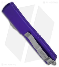 Microtech Ultratech Spartan OTF Automatic Knife Purple (3.4" Stonewash) -Microtech Microtech Ultratech Spartan OTF AK Purple 3in SW BHQ 175689 td side