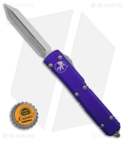 Microtech Ultratech Spartan OTF Automatic Knife Purple (3.4" Stonewash) -Microtech Microtech Ultratech Spartan OTF AK Purple 3in SW BHQ 175689 td size