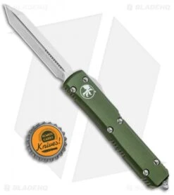 Microtech Ultratech Spartan OTF Automatic Knife OD Green CC (3.4" SW) 223-10 OD -Microtech Microtech Ultratech Spartan OTF Auto OD Green CC SW 223 10OD BHQ 92278 jr bottlecap