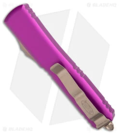 Microtech Spartan Ultratech OTF Automatic Knife Violet (3.4" Bronze) -Microtech Microtech Ultratech Spartan OTF Auto Violet Bronze Apocalyptic BHQ 176511 jr side