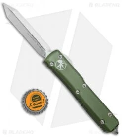 Microtech Ultratech Spartan OTF Automatic Knife OD Green CC (3.4" Satin) -Microtech Microtech Ultratech Spartan OTF OD Green CC Satin 223 4OD BHQ 74525 jr bottlecap