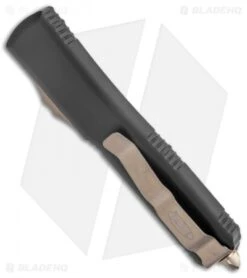 Microtech Ultratech Tanto OTF Automatic Knife Black (3.4" Bronze Serrated) 8 Microtech Ultratech Tanto OTF Automatic Knife Black (3.4" Bronze Serrated) -Microtech Microtech Ultratech TE Black Bronze Part Serr 123 14 BHQ 135895 jr side