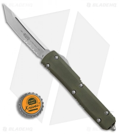 Microtech Ultratech T/E OTF Automatic Knife OD Green G-10 (3.4" Stonewash Serr) 6 Microtech Ultratech T/E OTF Automatic Knife OD Green G-10 (3.4" Stonewash Serr) - Image 4