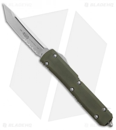 Microtech Ultratech T/E OTF Automatic Knife OD Green G-10 (3.4" Stonewash Serr) 3 Microtech Ultratech T/E OTF Automatic Knife OD Green G-10 (3.4" Stonewash Serr)
