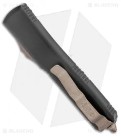 Microtech Ultratech Tanto OTF Automatic Knife Black (3.4" Bronze Apocalyptic) -Microtech Microtech Ultratech TE OTF Auto CC Black Bronze Apocalyptic 123 13AP BHQ 135894 jr side