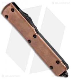Microtech Copper Top Ultratech T/E OTF Automatic Knife (3.4" Black) -Microtech Microtech Ultratech TE OTF Auto Copper Top Black 123 1 CP BHQ 91666 jr spine
