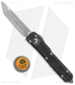 Microtech S/E OTF Tanto Automatic Knife Distressed Black (3.4" Apocalyptic) -Microtech Microtech Ultratech TE OTF Auto Distressed Black Tanto SW 123 10DBK BHQ 134036 jr bottlecap