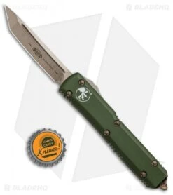 Microtech Ultratech T/E OTF Automatic Knife OD Green CC (3.4" Bronze SW) -Microtech Microtech Ultratech TE OTF Auto OD Green Bronze Apocalyptic 123 13 BHQ 89936 jr bottlecap