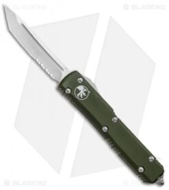 Microtech Ultratech T/E OTF Automatic Knife OD Green CC (3.4" Satin Serr)