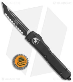 Microtech Ultratech T/E OTF Automatic Knife Tactical CC (3.4" Black Full Serr) -Microtech Microtech Ultratech TE OTF Auto Tactical CC Black Full Serr BHQ 67337 jr bottlecap