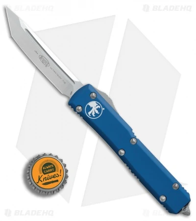 Microtech Ultratech T/E OTF Automatic Knife Blue CC (3.4" Satin) 6 Microtech Ultratech T/E OTF Automatic Knife Blue CC (3.4" Satin) - Image 4