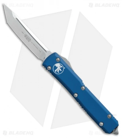 Microtech Ultratech T/E OTF Automatic Knife Blue CC (3.4" Satin) 3 Microtech Ultratech T/E OTF Automatic Knife Blue CC (3.4" Satin)