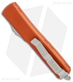 Microtech Ultratech T/E OTF Automatic Knife Orange CC (3.4" Satin) -Microtech Microtech Ultratech TE orange CC BHQ 67713 er side