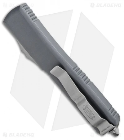 Microtech Ultratech Tanto OTF Automatic Knife Gray (3.4" Stonewash) 123-10GY 4 Microtech Ultratech Tanto OTF Automatic Knife Gray (3.4" Stonewash) 123-10GY - Image 2