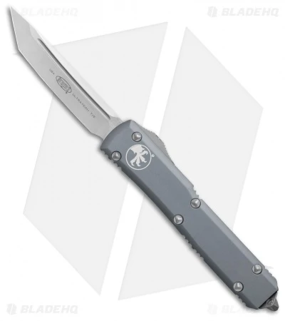 Microtech Ultratech Tanto OTF Automatic Knife Gray (3.4" Stonewash) 123-10GY 3 Microtech Ultratech Tanto OTF Automatic Knife Gray (3.4" Stonewash) 123-10GY