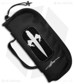 Marfione Custom Anax Integral Frame Lock Knife Black Aluminum (3.75" Mirror) -Microtech Microtech anax rain drop damascus titanium handle sheath