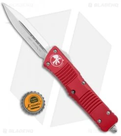 Microtech Combat Troodon D/E OTF Automatic Knife Red (3.8" Stonewash) 142-10RD -Microtech Microtech combat Troodon DE OTF Auto Red SW 142 10RD BHQ 1908 jr bottlecap 1