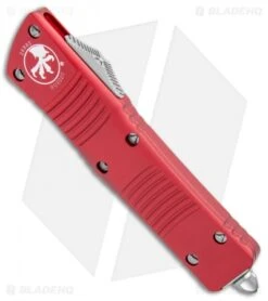 Microtech Combat Troodon D/E OTF Automatic Knife Red (3.8" Stonewash) 142-10RD -Microtech Microtech combat Troodon DE OTF Auto Red SW 142 10RD BHQ 1908 jr spine