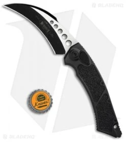Microtech Hawk Black Tactical Automatic Knife (4" Black) 166-1T 9 Microtech Hawk Black Tactical Automatic Knife (4" Black) 166-1T -Microtech Microtech hawk black tactical auto black BHQ 117956 jr bottlecap