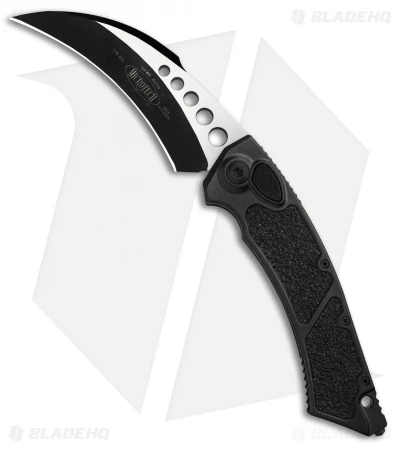 Microtech Hawk Black Tactical Automatic Knife (4" Black) 166-1T 3 Microtech Hawk Black Tactical Automatic Knife (4" Black) 166-1T