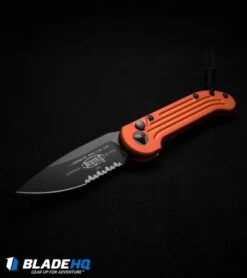 Microtech LUDT Automatic Knife Orange (3.4" Black Serr) 135-2OR -Microtech Microtech ludt black serr orange 135 2or dl black