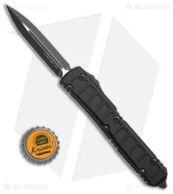 Microtech Ultratech II OTF Knife D/E Step Side Black Aluminum (3.4" Black) -Microtech Ultratech II DE BLK BLK OTF Automac Signature Series Tactical Standard BHQ 142354 td size