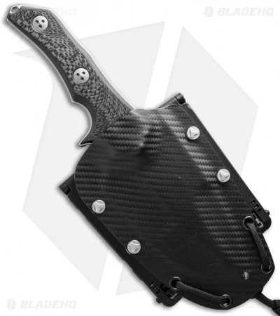 Marfione Custom Knives Apex Fixed Blade Knife Carbon Fiber (4.6" Apocalyptic) 5 Marfione Custom Knives Apex Fixed Blade Knife Carbon Fiber (4.6" Apocalyptic) - Image 3