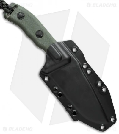 Microtech Currahee Drop Point Knife Fixed Blade (4.5" Green Serr Elmax) 102-2GR 4 Microtech Currahee Drop Point Knife Fixed Blade (4.5" Green Serr Elmax) 102-2GR - Image 2