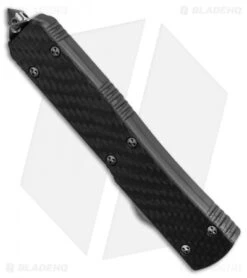 Microtech Ultratech Tanto OTF Knife Carbon Fiber (3.4" Satin) 123-4CF -Microtech microtech 121 4 cf bottom cm