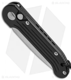 Microtech LUDT Automatic Knife Black (3.4" Stonewash) 135-10 -Microtech microtech 135 11 bottom cm 1