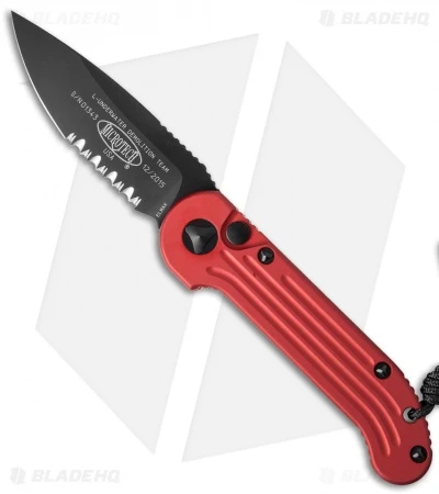 Microtech LUDT Automatic Knife Red (3.4" Black Serr) 135-2RD 3 Microtech LUDT Automatic Knife Red (3.4" Black Serr) 135-2RD