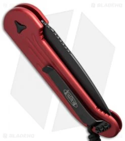 Microtech LUDT Automatic Knife Red (3.4" Black) 135-1RD -Microtech microtech 135 2rd side cm