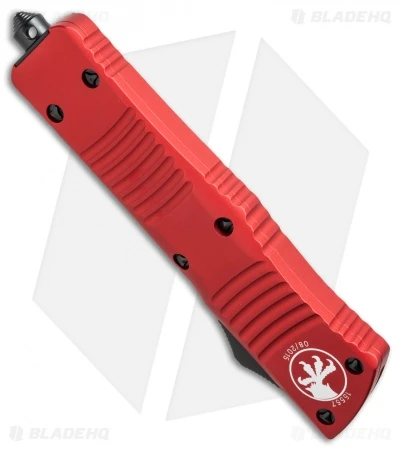 Microtech Combat Troodon S/E OTF Automatic Knife Red (3.8" Black Serr) 143-2RD 4 Microtech Combat Troodon S/E OTF Automatic Knife Red (3.8" Black Serr) 143-2RD - Image 2