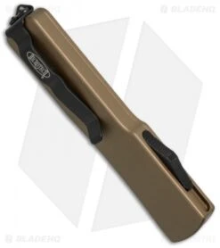 Microtech UTX-70 Tanto OTF Automatic Knife Tan (2.4" Black) 149-1TA -Microtech microtech 149 1ta side cm