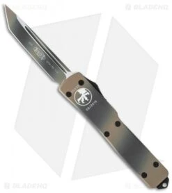 Microtech UTX-70 Tanto OTF Automatic Knife (2.4" Tan Camo) 149-1TC